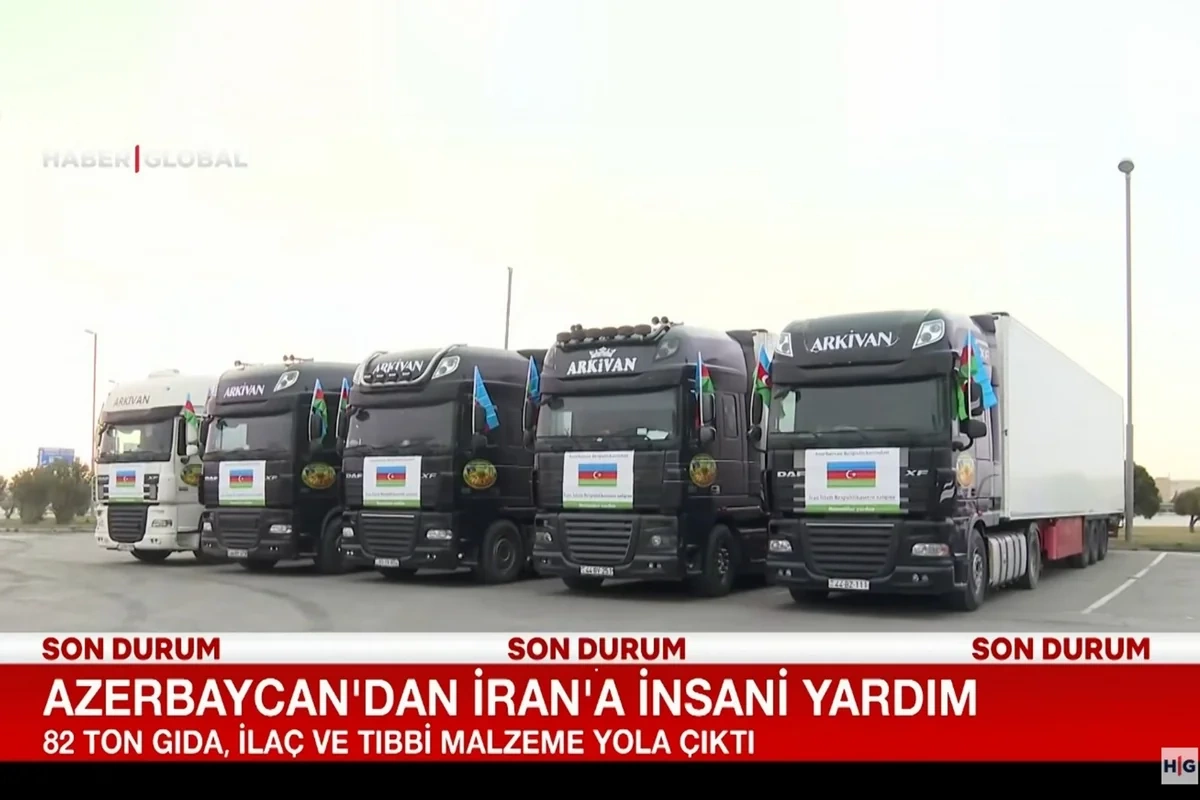 Haber Global Azərbaycanın İrana göndərdiyi humanitar yardımla bağlı süjet hazırlayıb