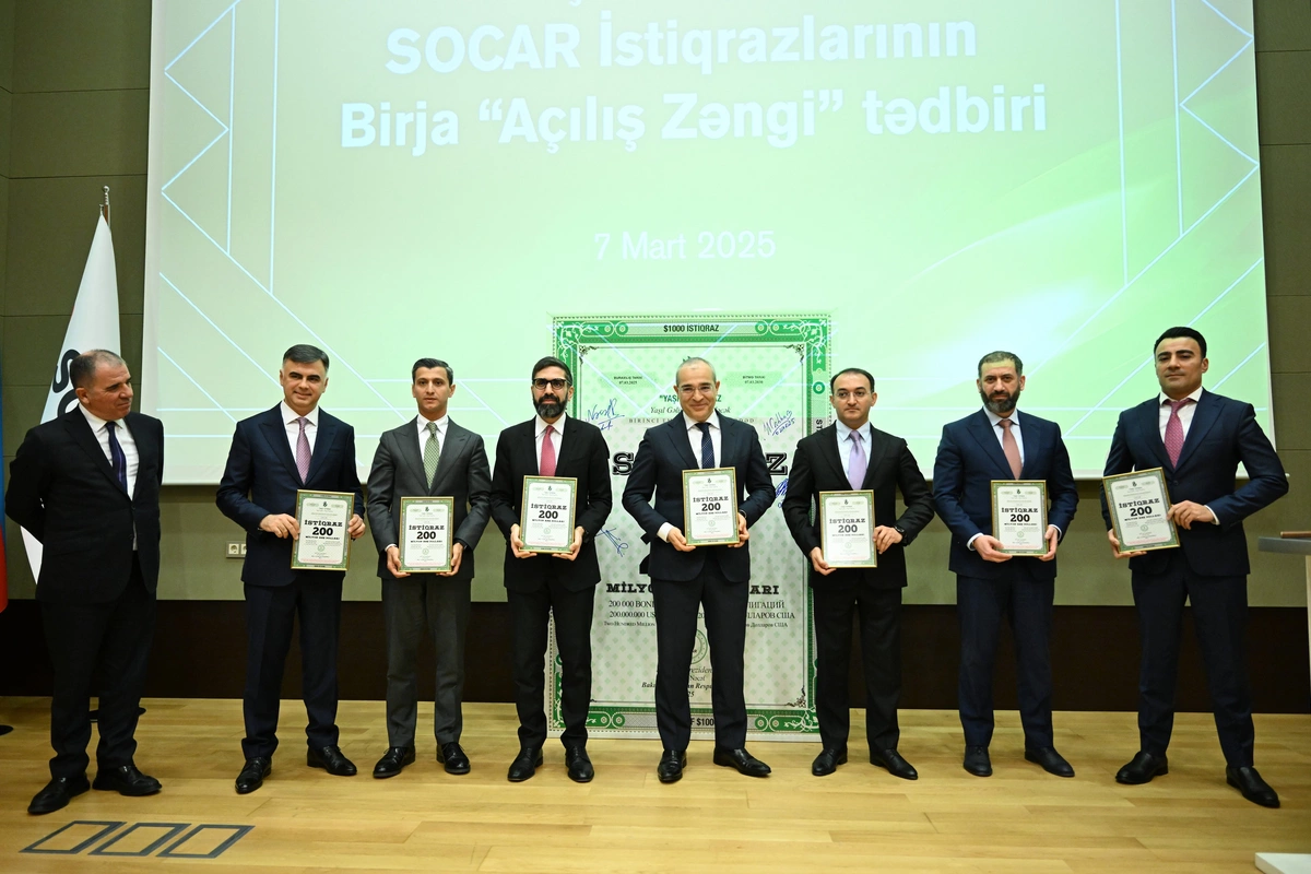 SOCAR-ın Yaşıl istiqrazlarına abunə yazılışı başa çatıb