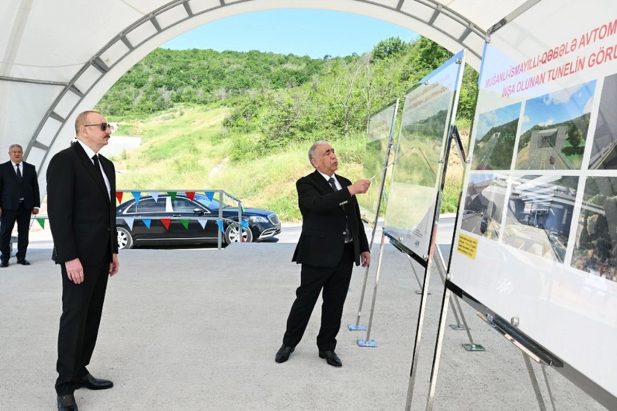 The President familiarized himself with the works on the Mughanly - Ismayilli - Gabala section of the Baku - Gabala highway The President familiarized himself with the works on the Mughanly - Ismayilli - Gabala section of the Baku - Gabala highway