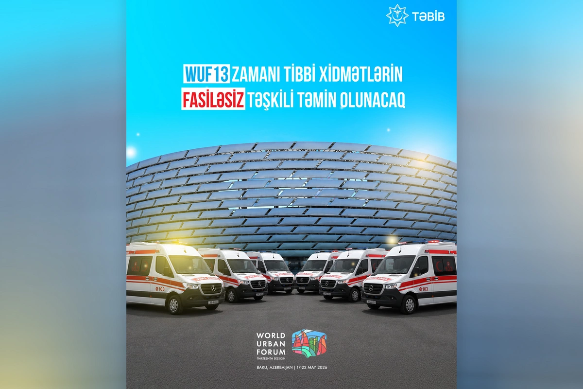 TƏBİB: WUF13-la bağlı 75 briqada və 35 təcili tibbi yardım avtomobili ayrılıb