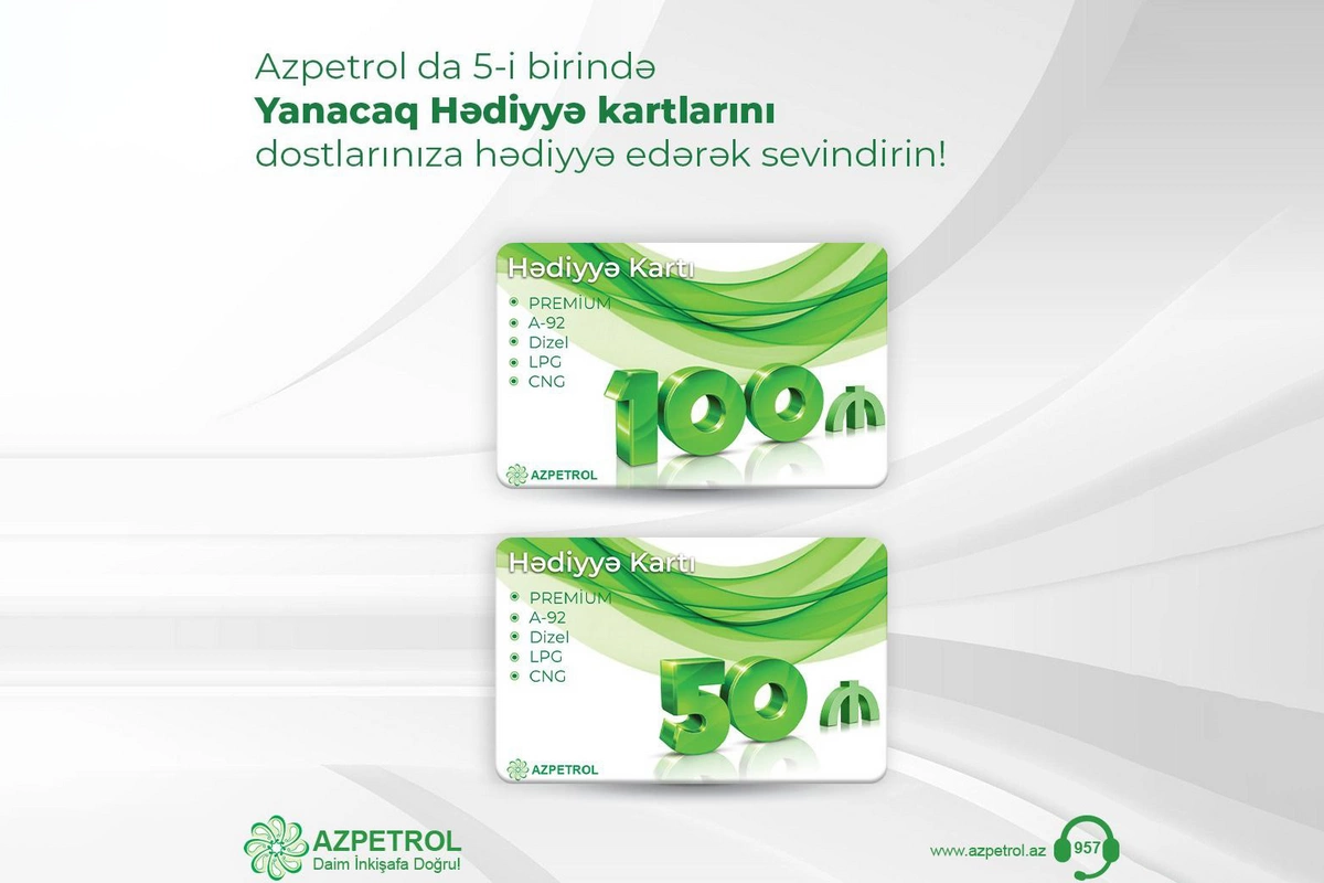 Azpetrol Hədiyyə kartları – Sürücülər üçün praktik və faydalı hədiyyə Azpetrol Hədiyyə kartları – Sürücülər üçün praktik və faydalı hədiyyə