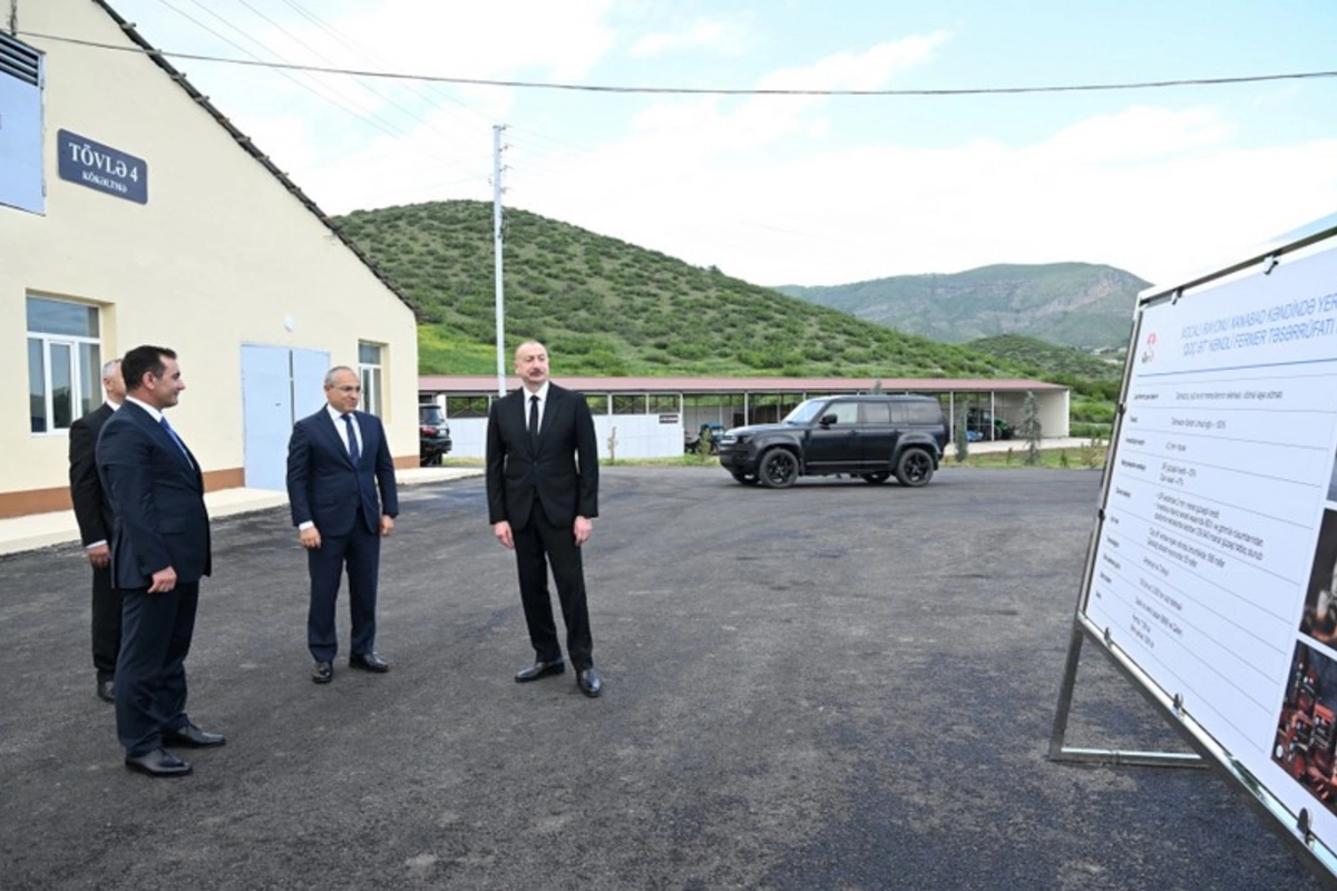 Qoç Ət Kəndli Fermer Təsərrüfatı MMC-nin Xocalının Xanabad kəndindəki heyvandarlıq kompleksinin açılışı olub
