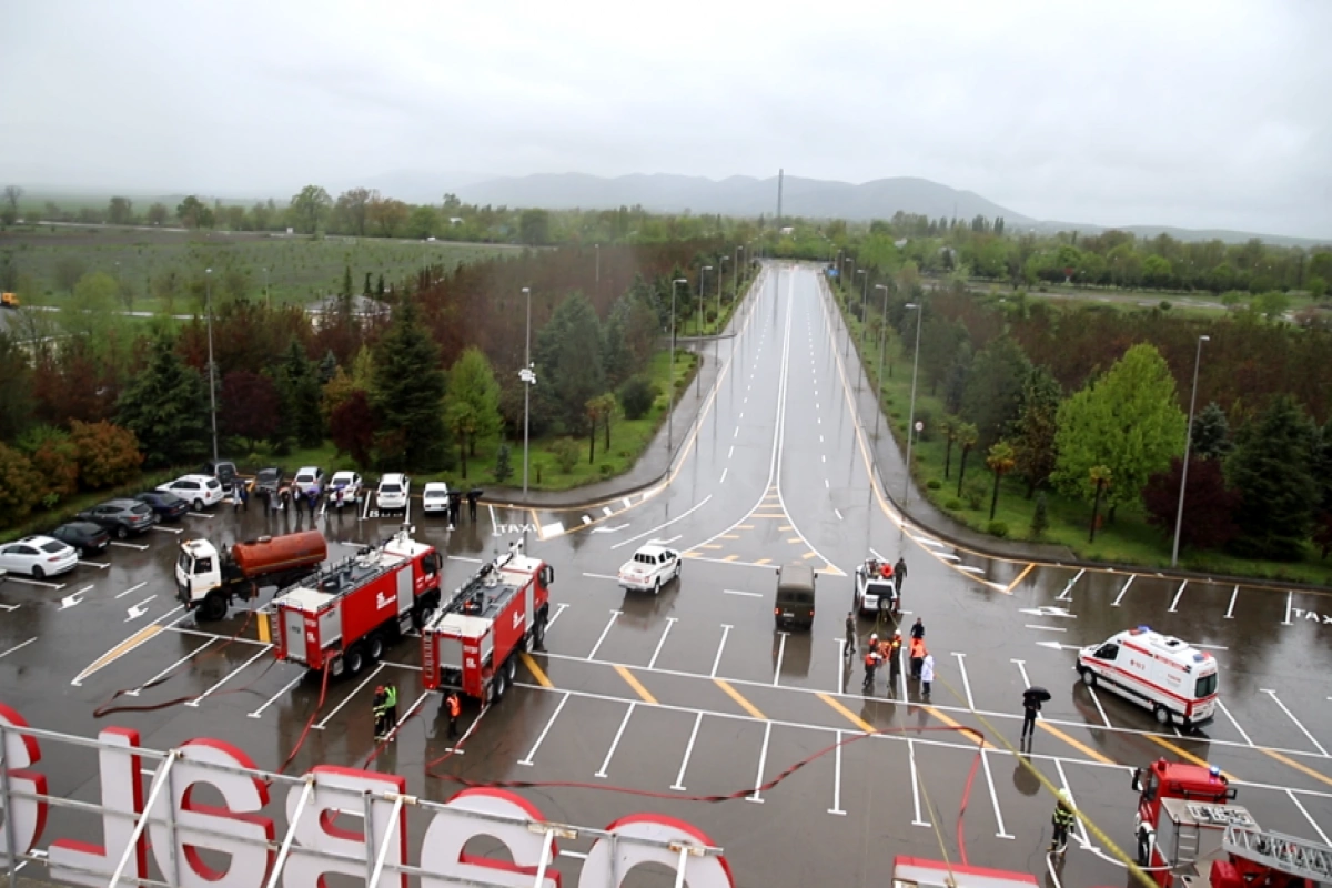 FHN və AZAL Qəbələ aeroportunda təlim keçirib