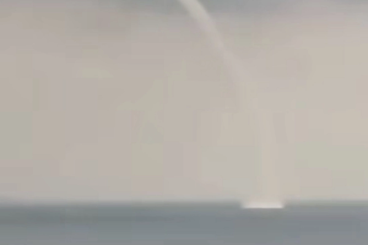 A rare tornado was recorded over Lake Göycha