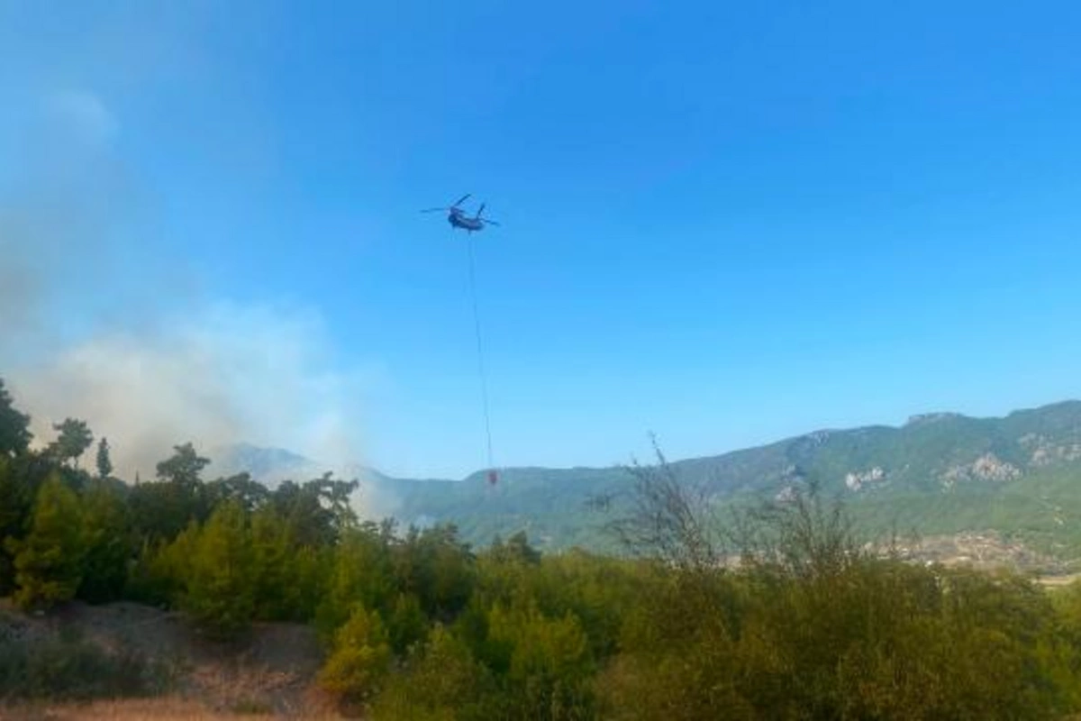 Antalyada meşə yanğını: Havadan və qurudan müdaxilə edilir