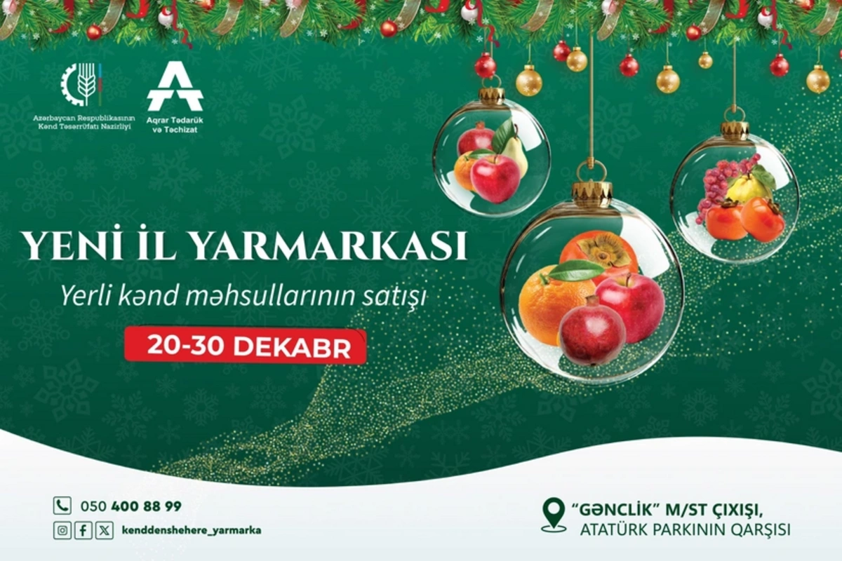 Bakıda Kənddən şəhərə Yeni il yarmarkası keçiriləcək