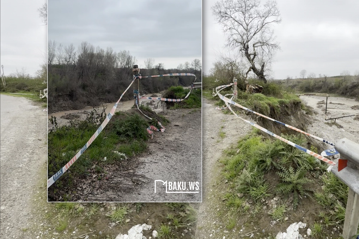 Xaçmazın kənd yolunda TƏHLÜKƏLİ VƏZİYYƏT