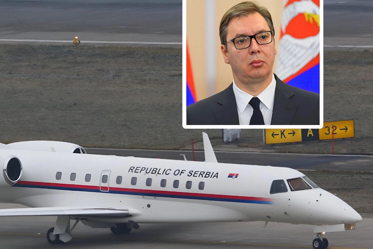 Самолет президента Сербии Вучича вылетел из Баку в Москву