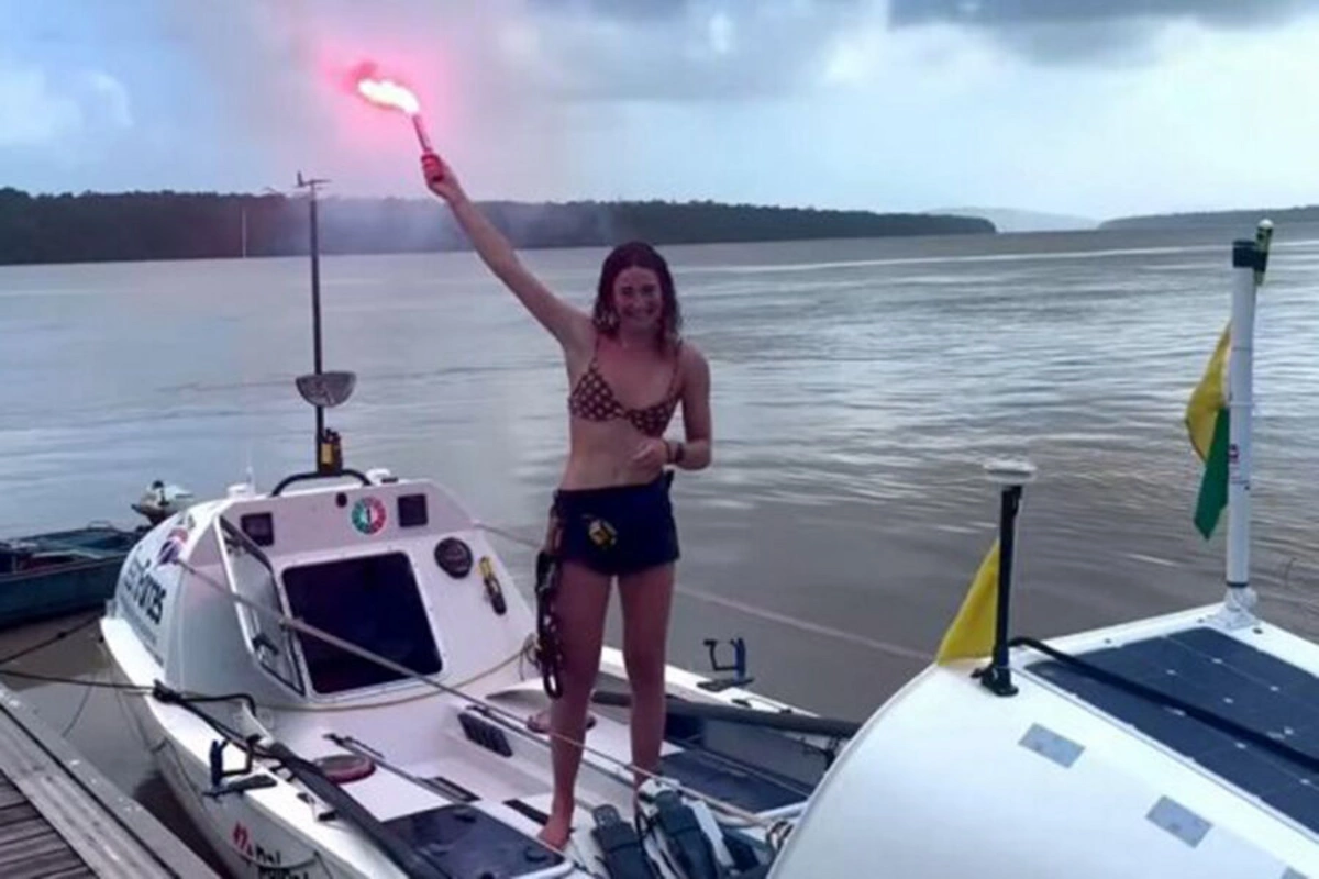 British woman crossed the Atlantic in a boat, setting three world records