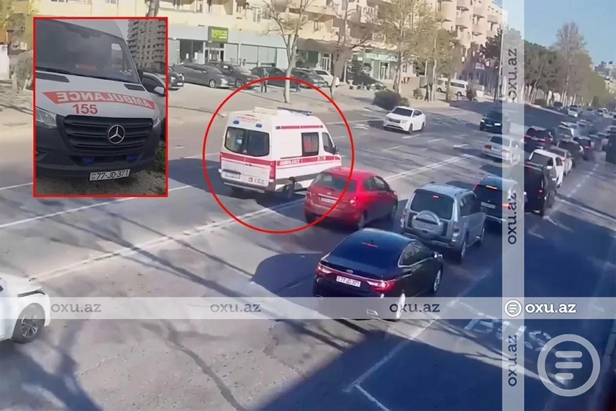 Narkotikin təsiri altında Bakıda təcili yardım maşınını sürən şəxs HƏBS EDİLDİ