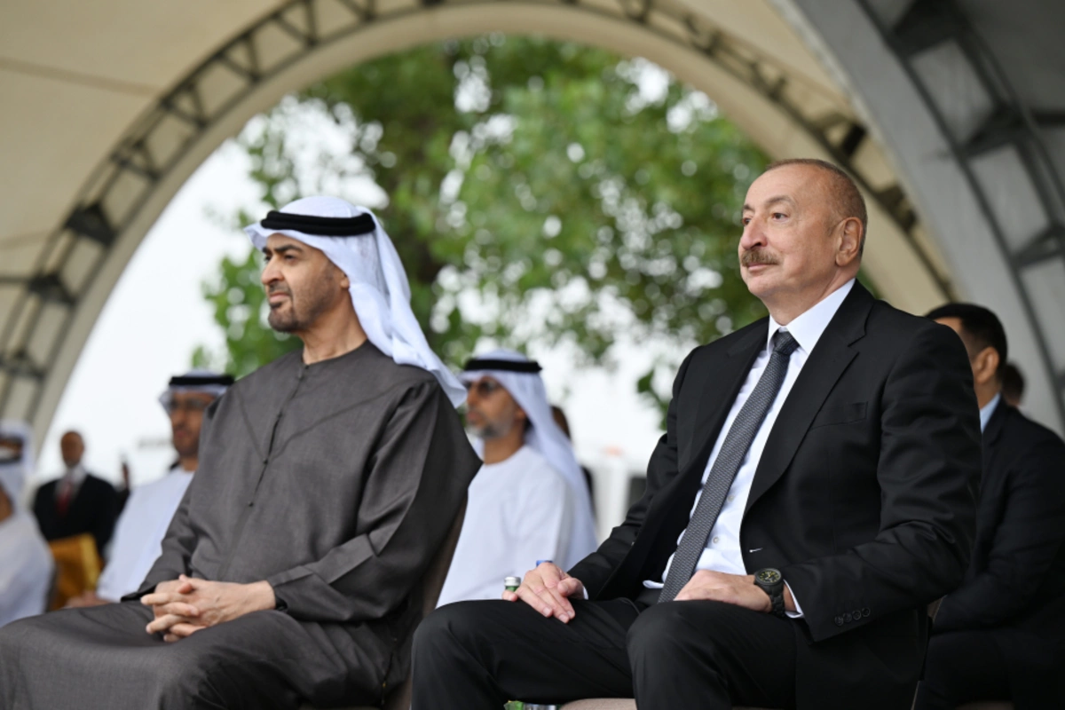 Presidents of Azerbaijan and UAE watched a show of Karabakh horses at Jidir Duzu