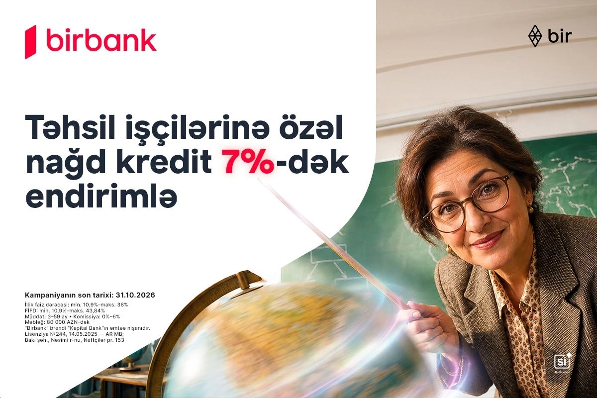 Təhsil işçilərinə nağd pul kreditində 7%-dək endirim