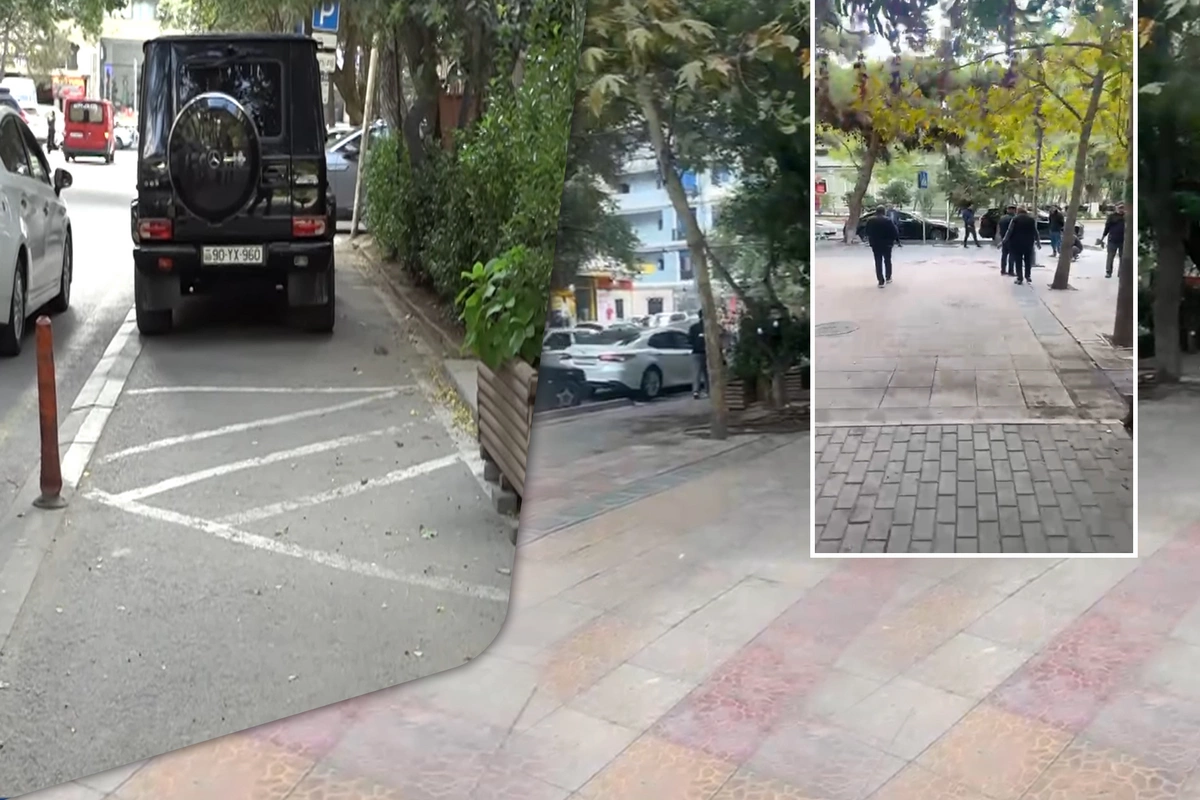 Bakıda yolun restoranlar tərəfindən parklanma yerinə çevrilən hissəsi təmizləndi