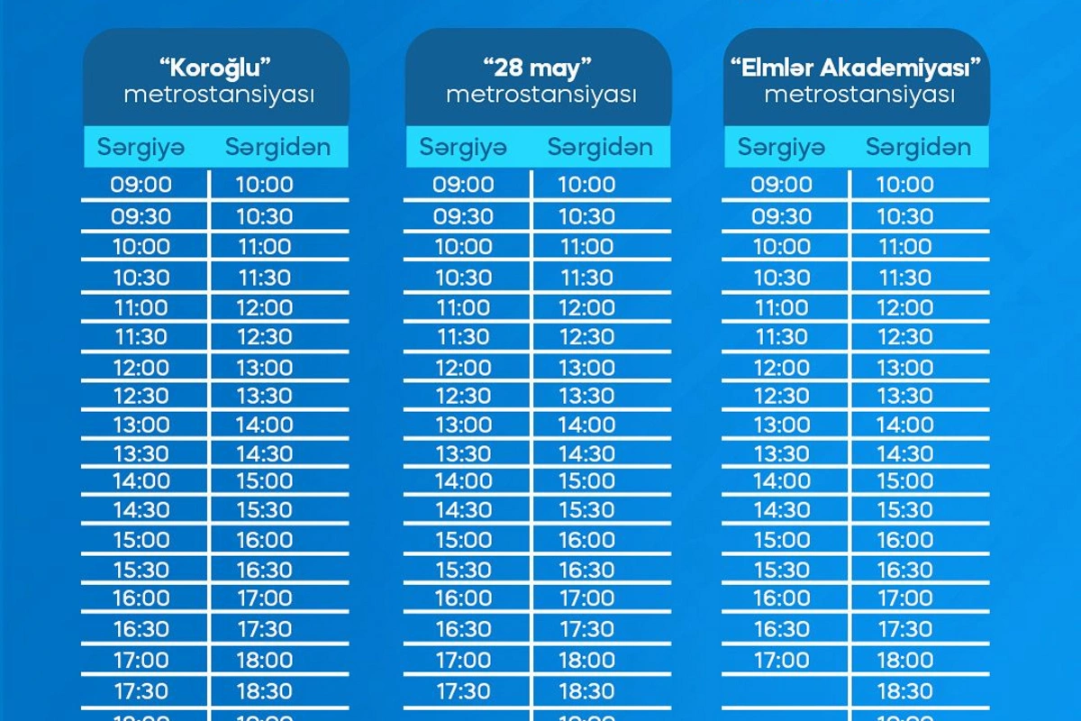 Kitab həvəskarlarının Bakı Ekspo Mərkəzinə xüsusi avtobuslar vasitəsilə gediş-gəlişi təmin ediləcək
