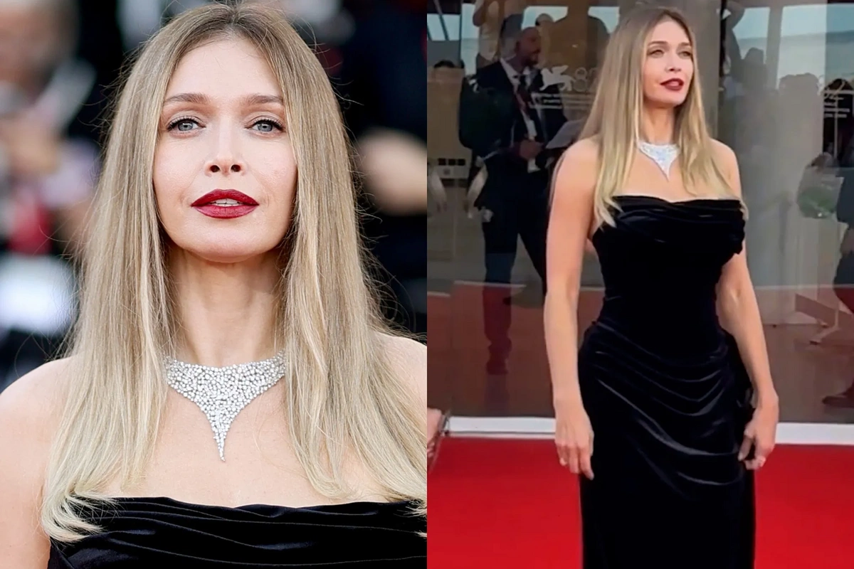 Vera Brezhneva in a stylish dress outshone guests in Venice Vera Brezhneva in a stylish dress outshone guests in Venice
