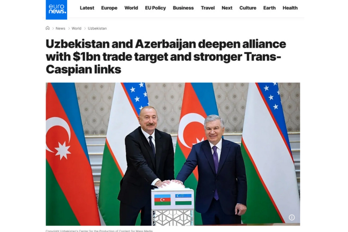 Euronews Prezident İlham Əliyevin Özbəkistana dövlət səfərindən yazıb
