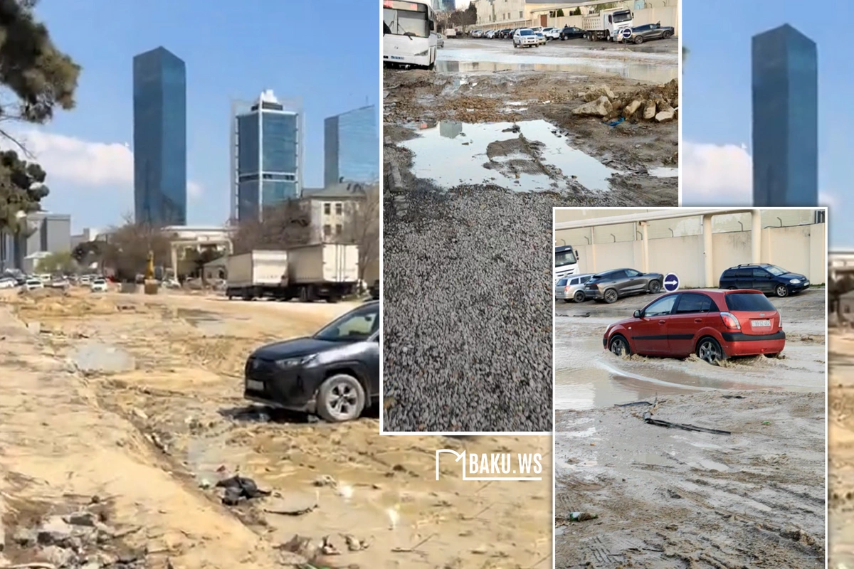 Ulduz metrostansiyasının ətrafındakı yol yararsız haldadır