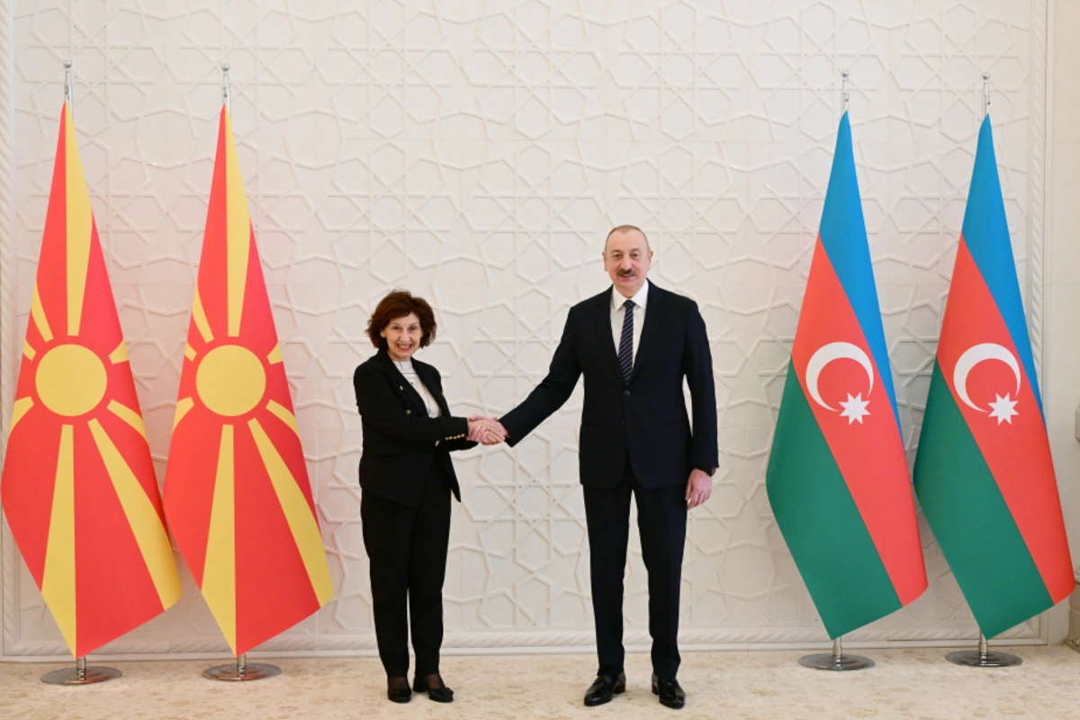 Presidents of Azerbaijan and North Macedonia made statements for the press