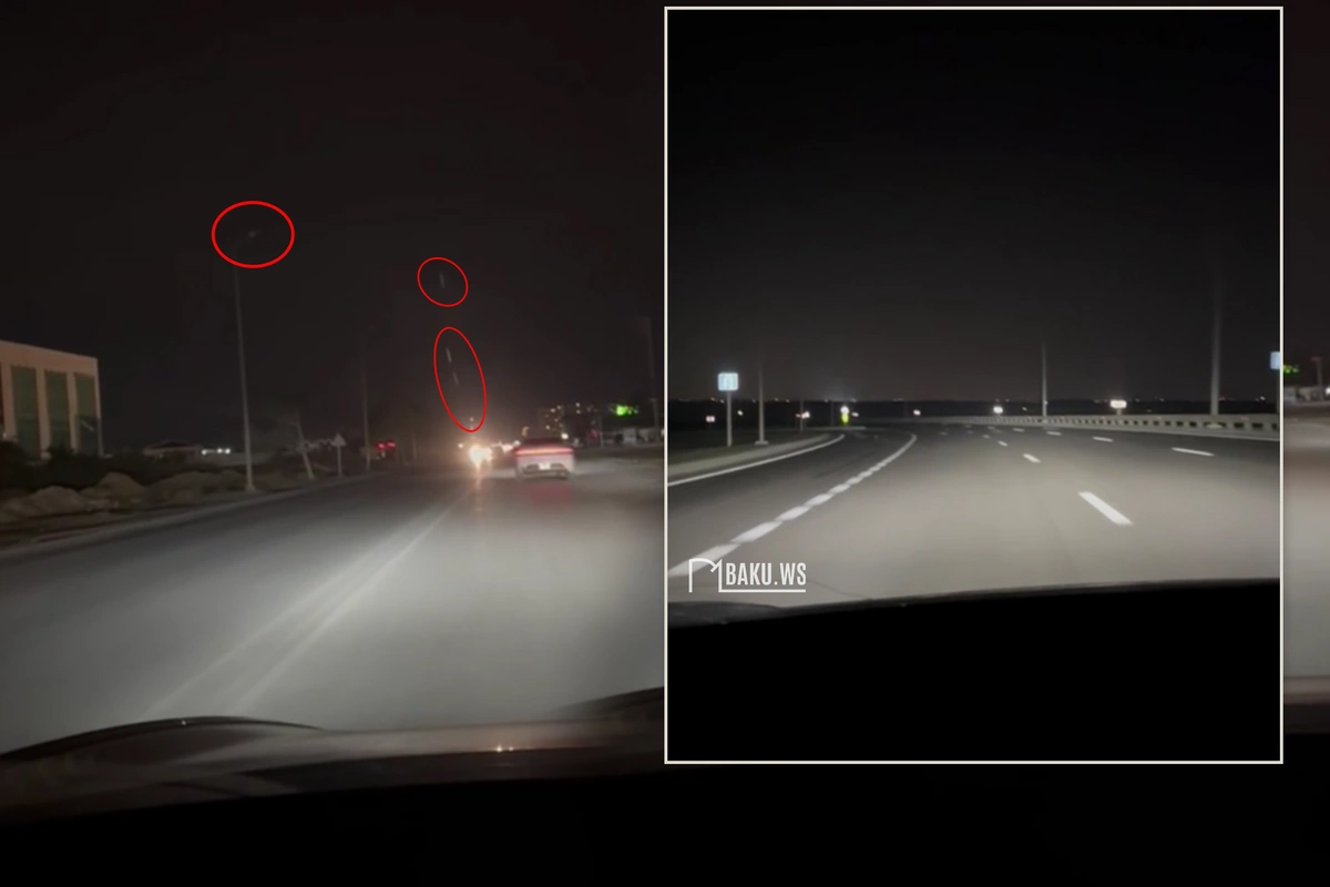 Bakının iki yolu gecələr qaranlığa qərq olur