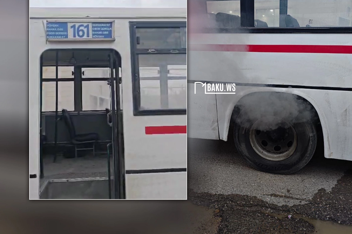 В Баку автобус №161 задымился - пассажиров эвакуировали