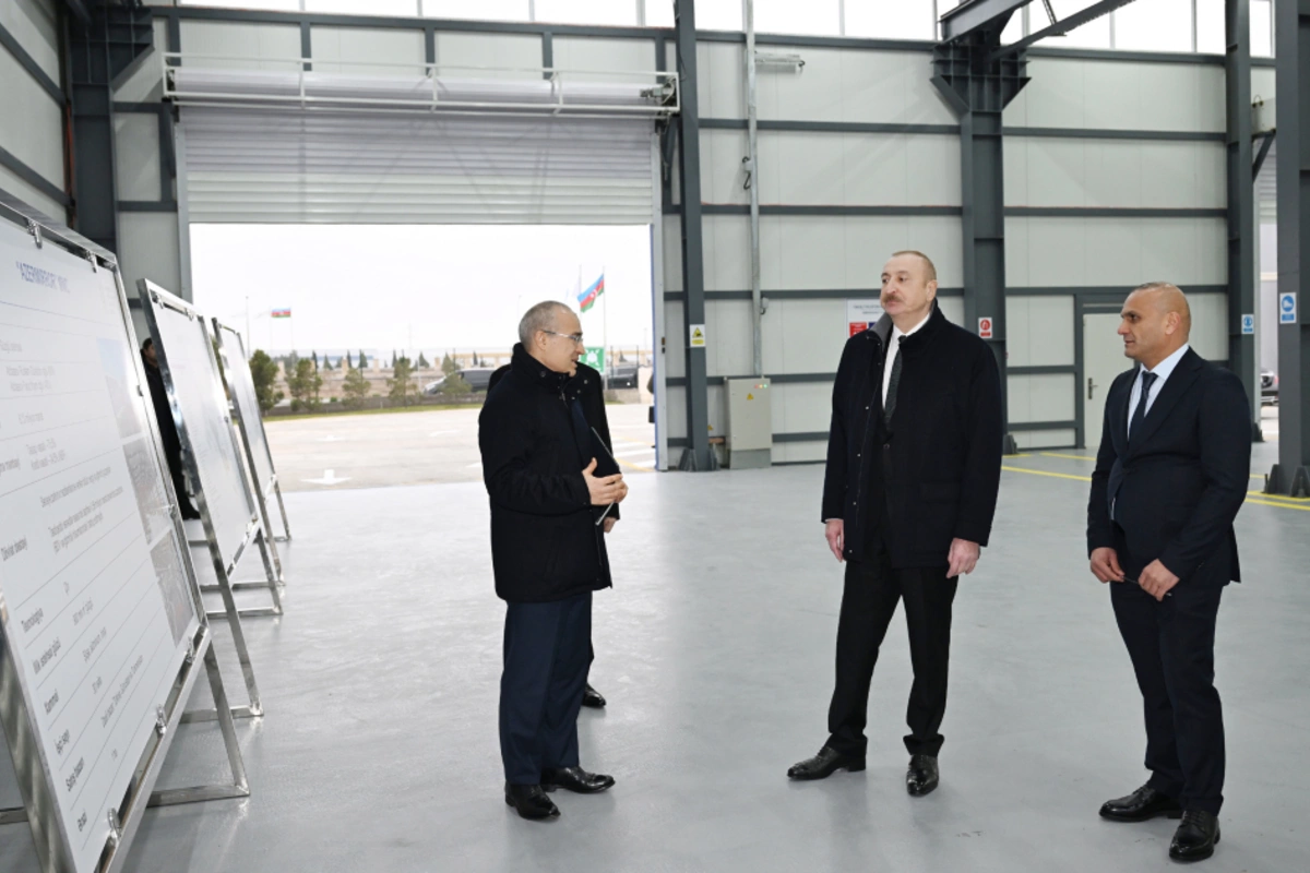 The President participated in the opening of a factory in the Sumgayit Industrial Park