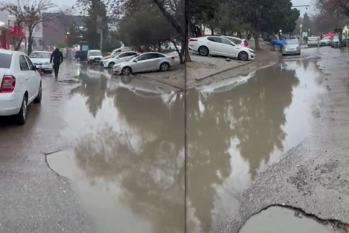 Memar Əcəmi metrosunun çıxışında ACINACAQLI YOL