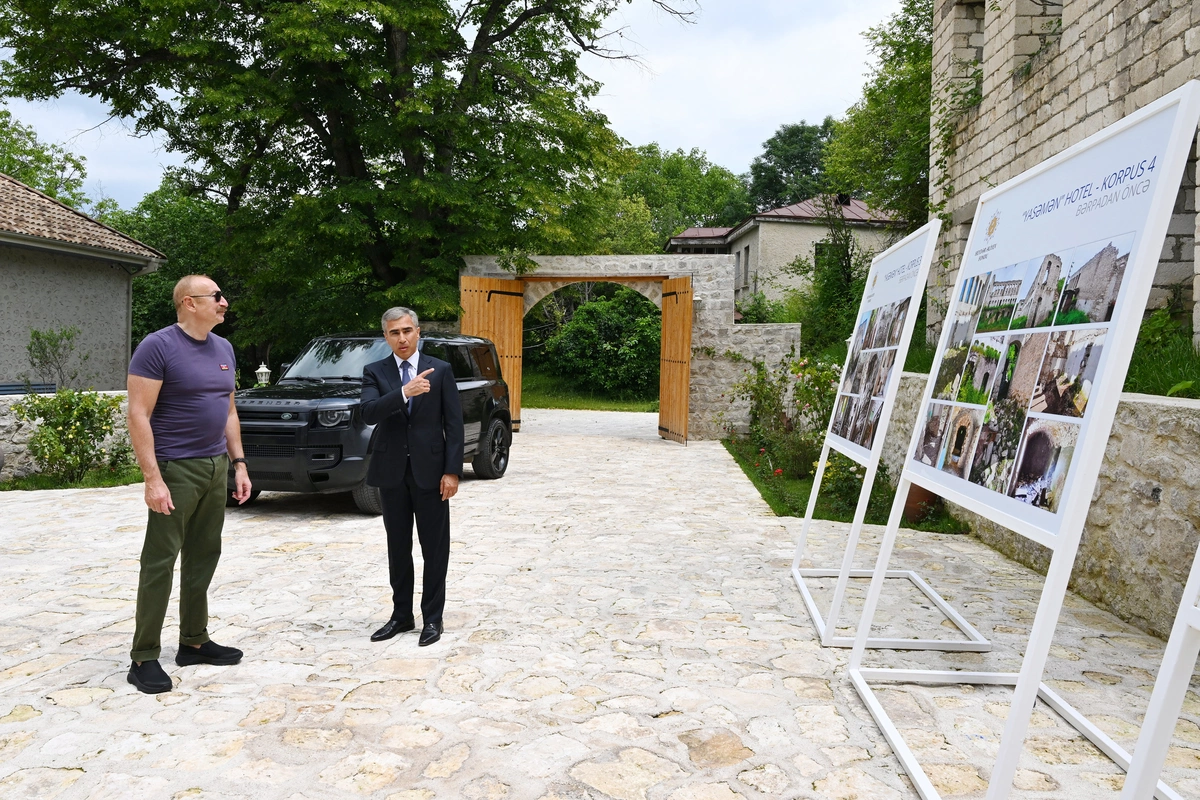 Prezident İlham Əliyev Şuşada Yasəmən hotelinin yeni korpusları ilə tanış olub