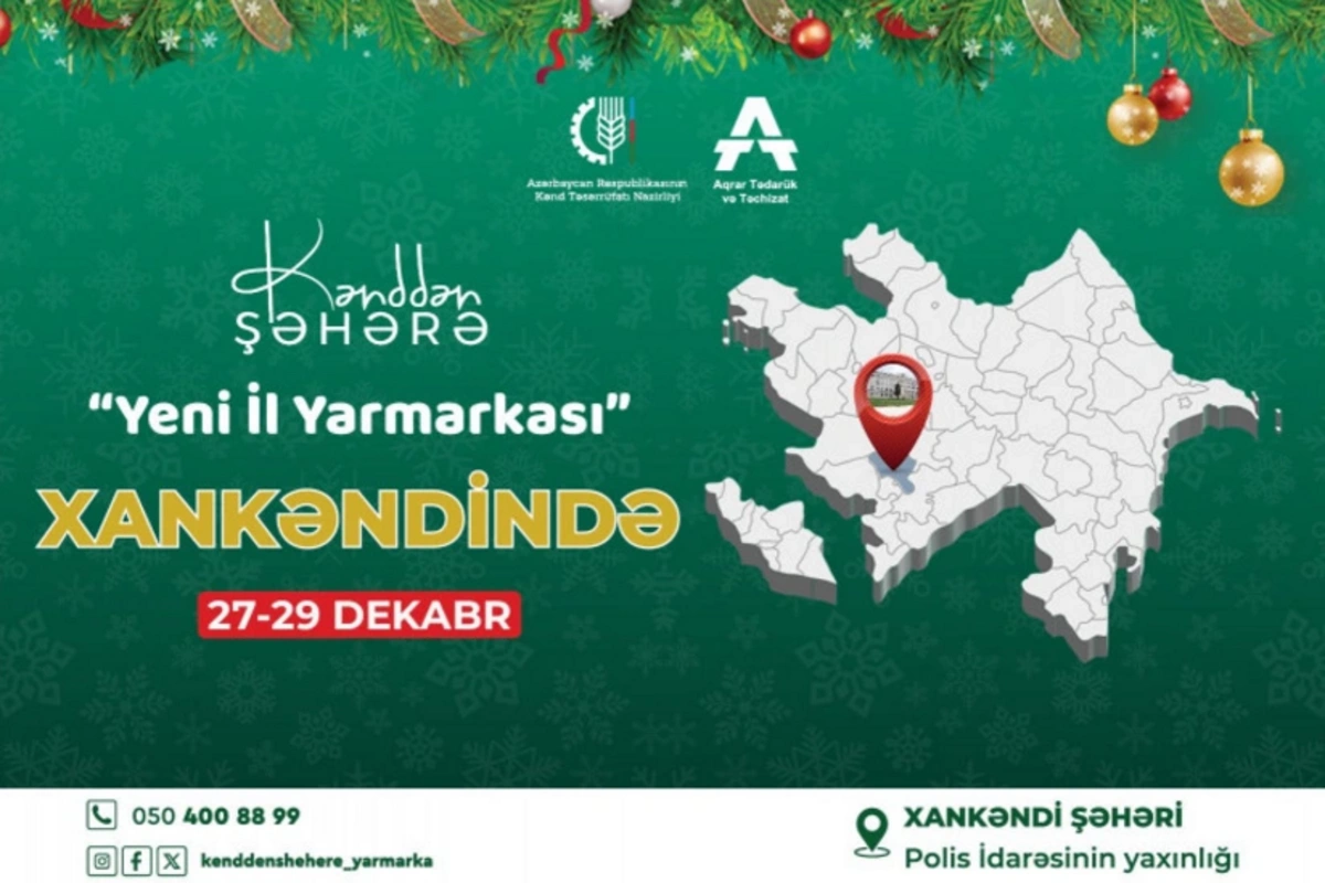 Xankəndidə ilk dəfə Kənddən Şəhərə Yeni il yarmarkası keçiriləcək