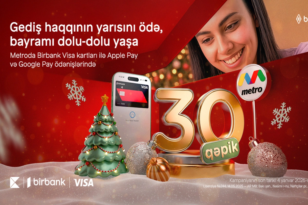Birbank-dan bayram sürprizi: metroda gediş haqqına 50% endirim edildi