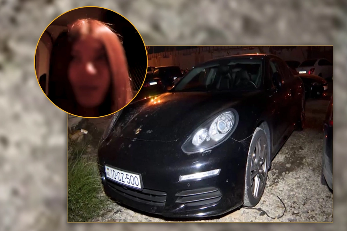 Porsche ilə sərxoş halda avtoxuliqanlıq edən qadın HƏBS OLUNUB