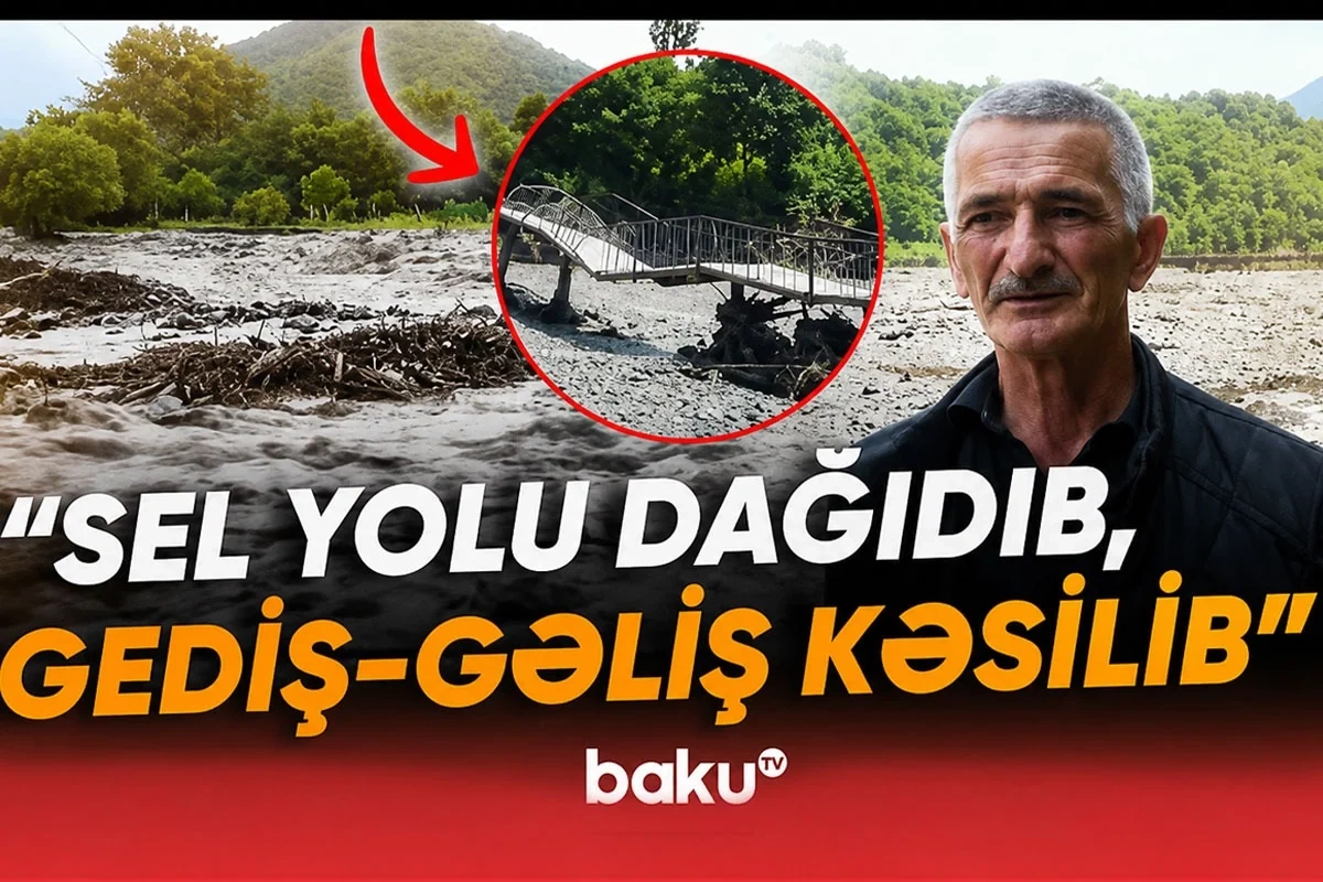 Kəndə gedən yol dağılıb, gediş-gəliş kəsilib - Zaqatalada güclü sel FƏSADLAR TÖRƏDİB
