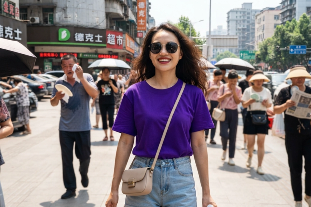 Scientists have created cooling purple clothing that radiates heat into space