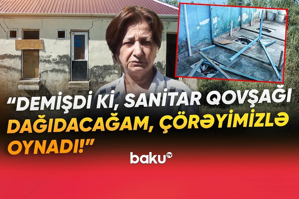 Goranboyda məktəbin sanitar qovşağını söküb yararsız vəziyyətə salıblar? - AÇIQLAMA