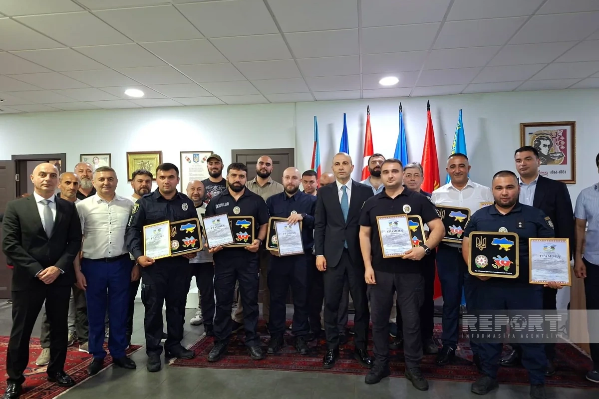 Ukrayna Milli Polisində xidmət edən azərbaycanlılar mükafatlandırılıb