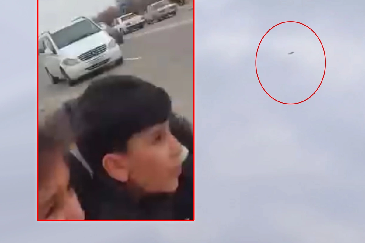 İranın molla rejimi tərəfindən atılan dronlardan birinin məktəb yaxınlığına düşməsinin ANBAAN GÖRÜNTÜSÜ