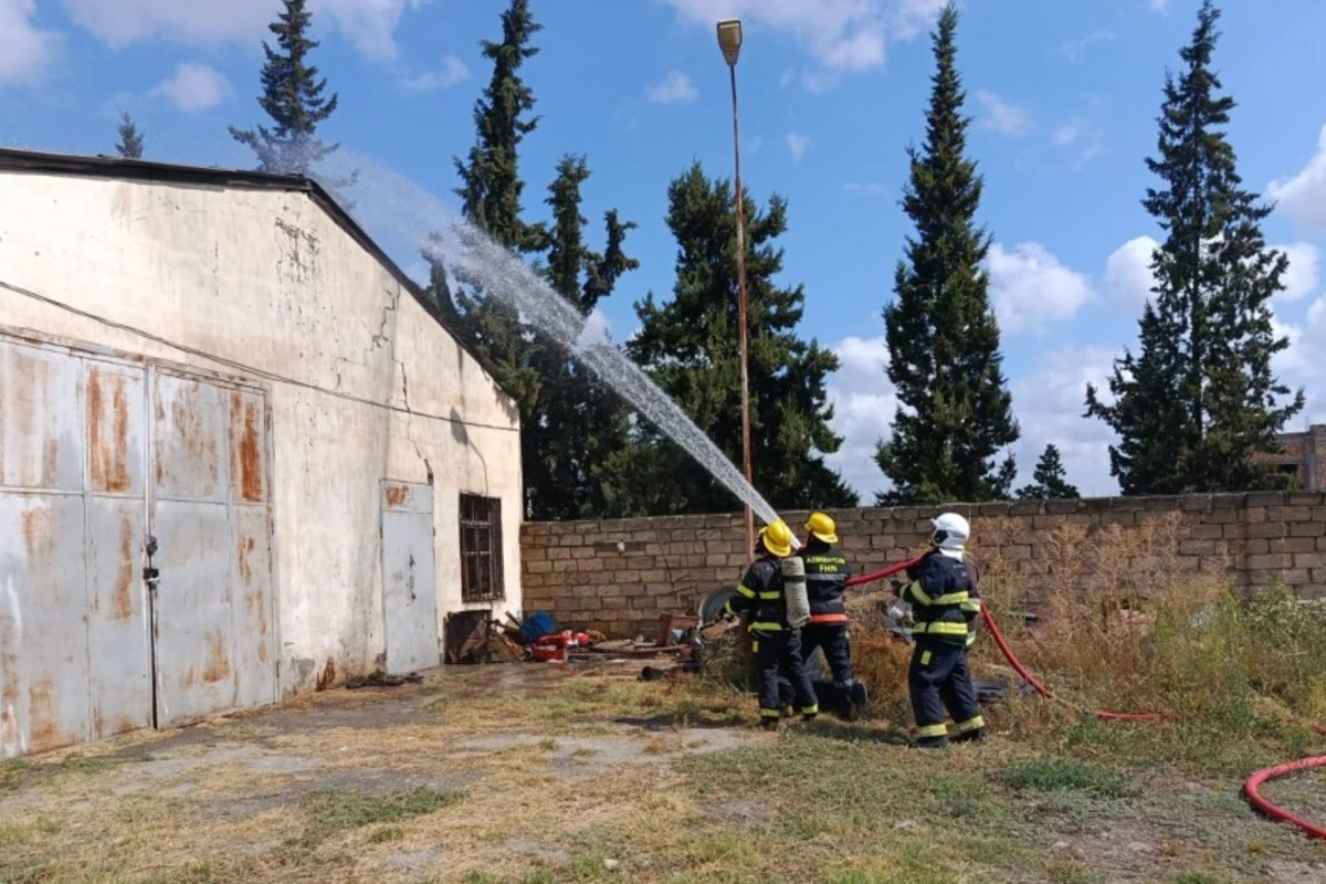 FHN Ağdamda yanğın-taktiki təlim keçirib