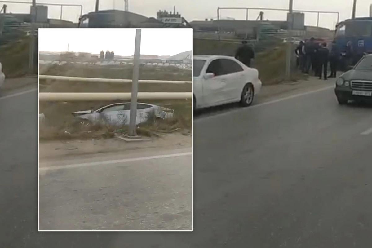 Balaxanı yolunda qəza baş verib