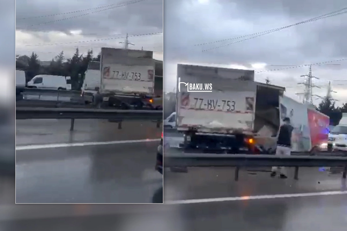 Bakı-Sumqayıt yolunda yük maşını ilə minik avtomobili TOQQUŞDU