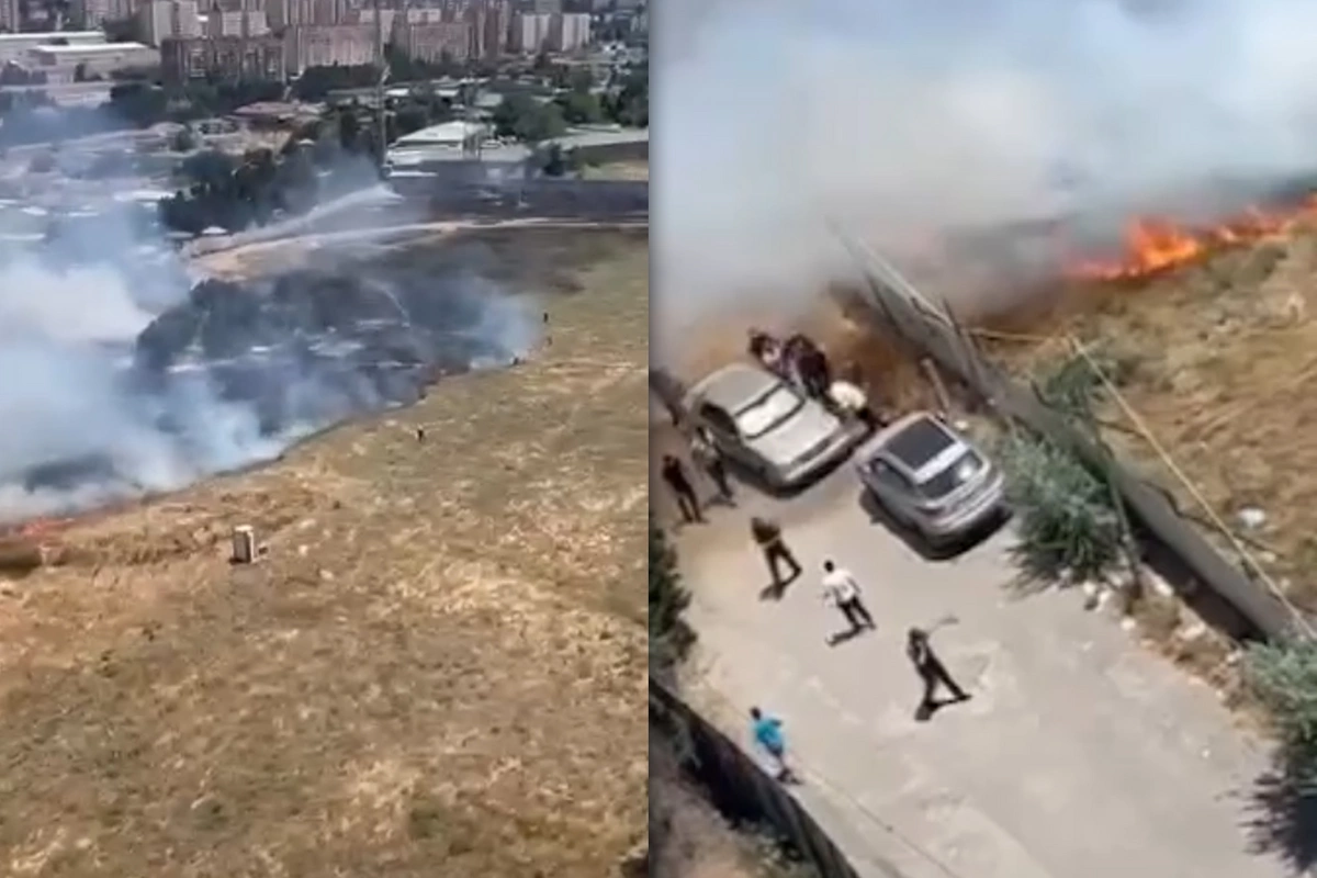 Kənd Əhmədlidə açıq ərazidə baş verən yanğın söndürülüb