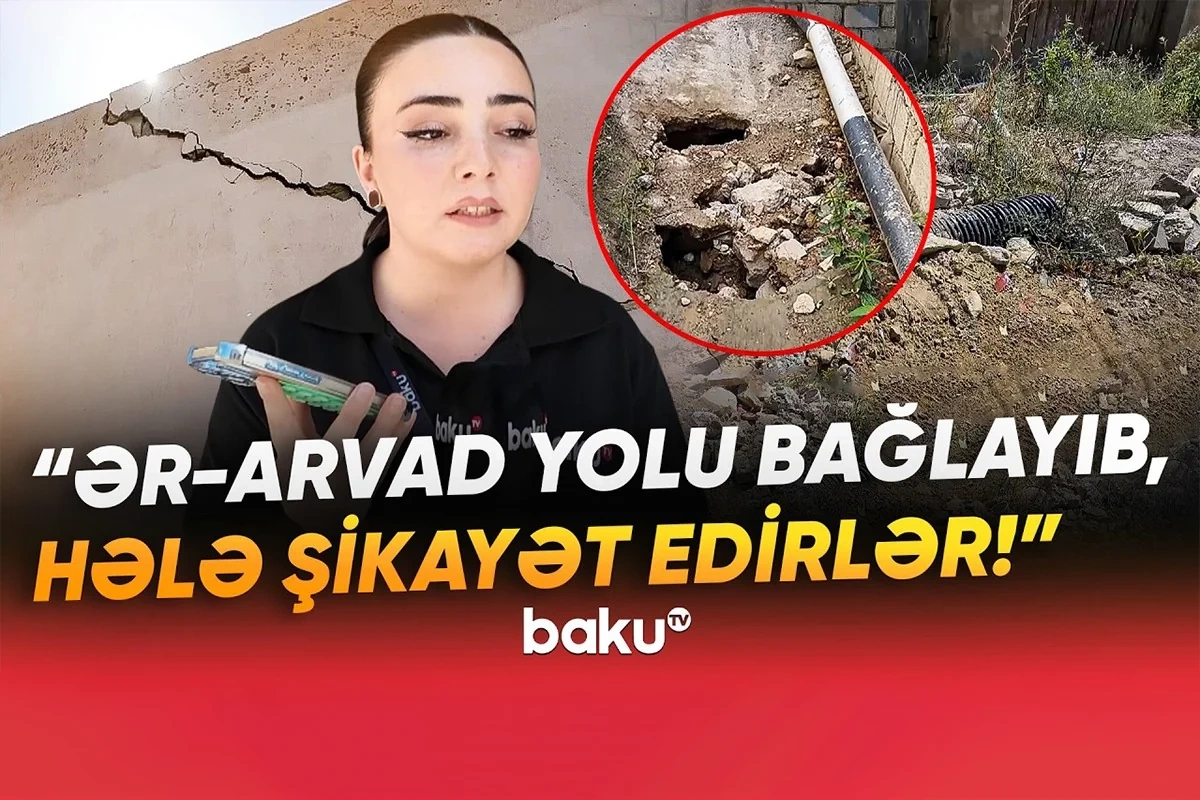 Badamdarda şambo dərdi: Tullantı suları yaşayış evinə ziyan vurur