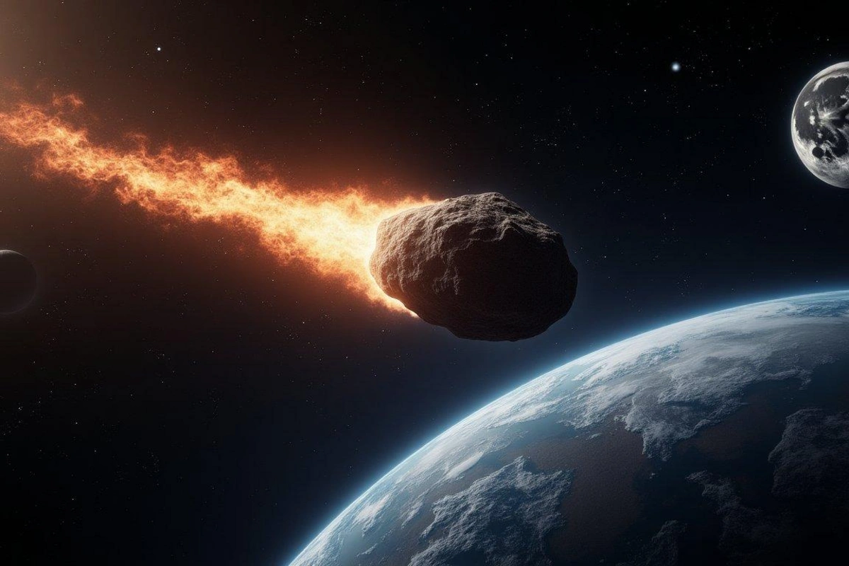 An asteroid flying towards Earth may collide with the Moon