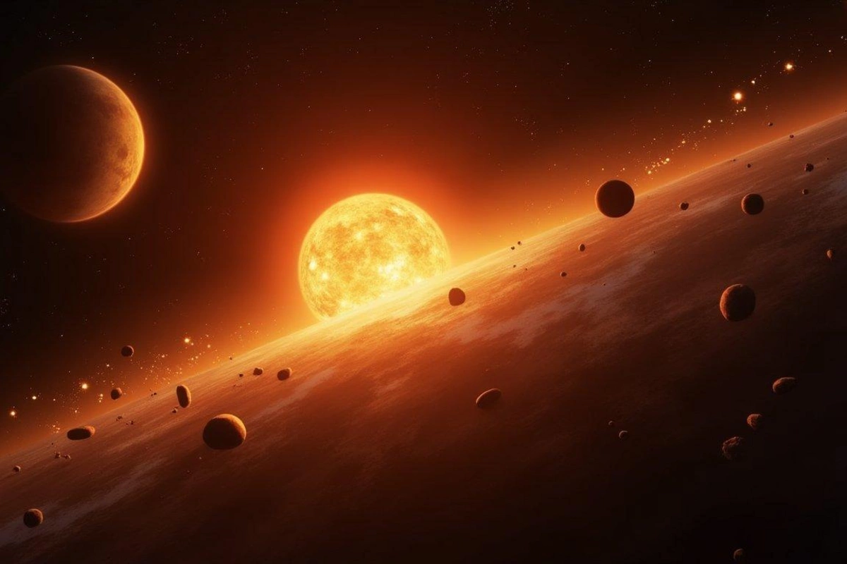 An orange dwarf is flying toward the Solar System