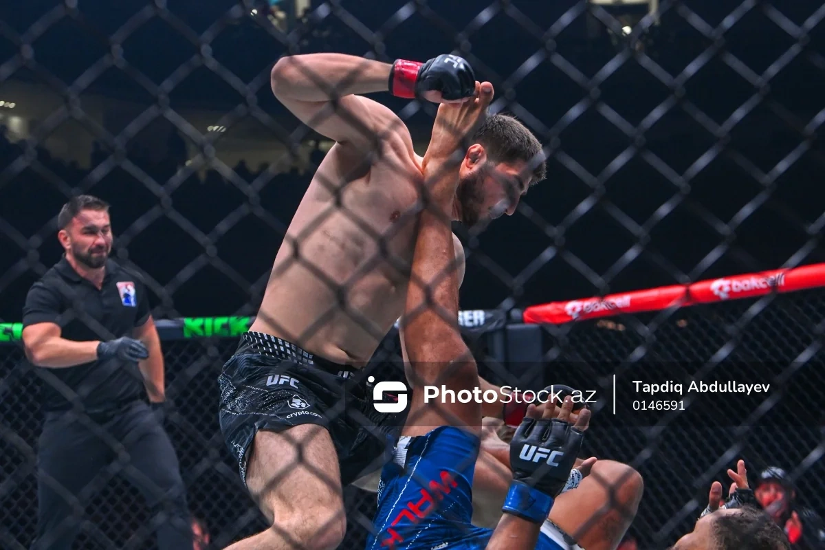 UFC Fight Night Baku: начались главные бои вечера, представитель Германии одержал победу в первом раунде
