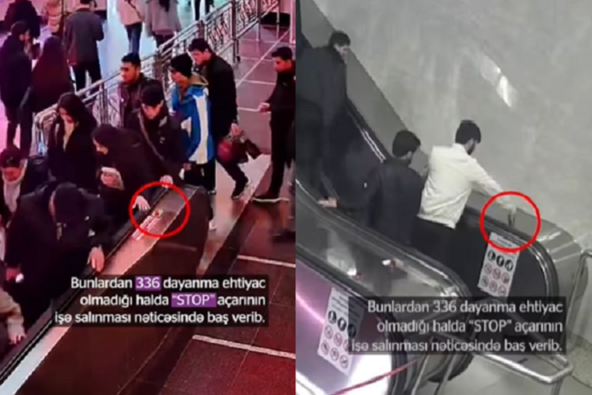 VIDEO of violators who stopped escalators in the Baku metro