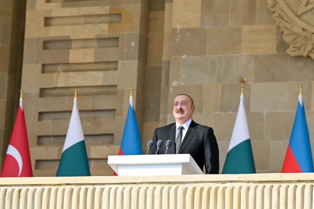 President Ilham Aliyev shared another publication regarding the military parade