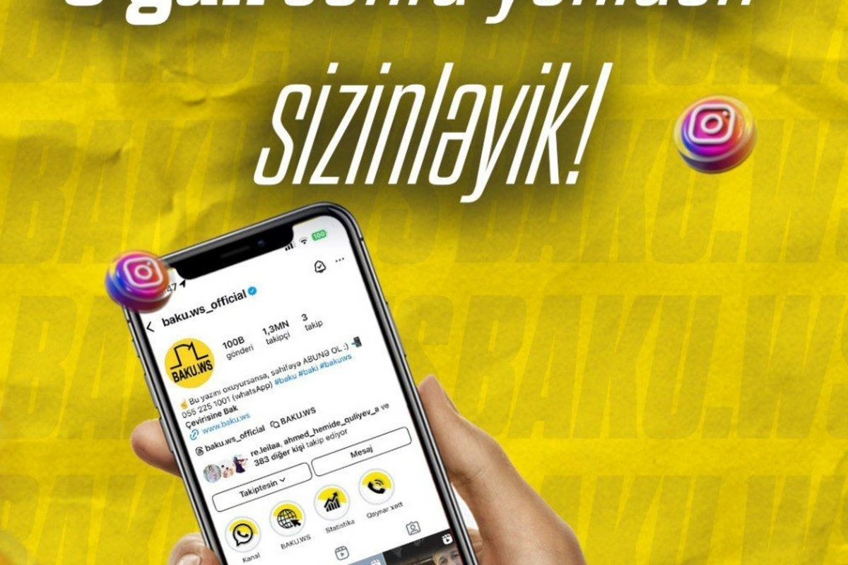 BAKU.WS-in İnstagram səhifəsi 3 gün sonra yenidən sizinlədir