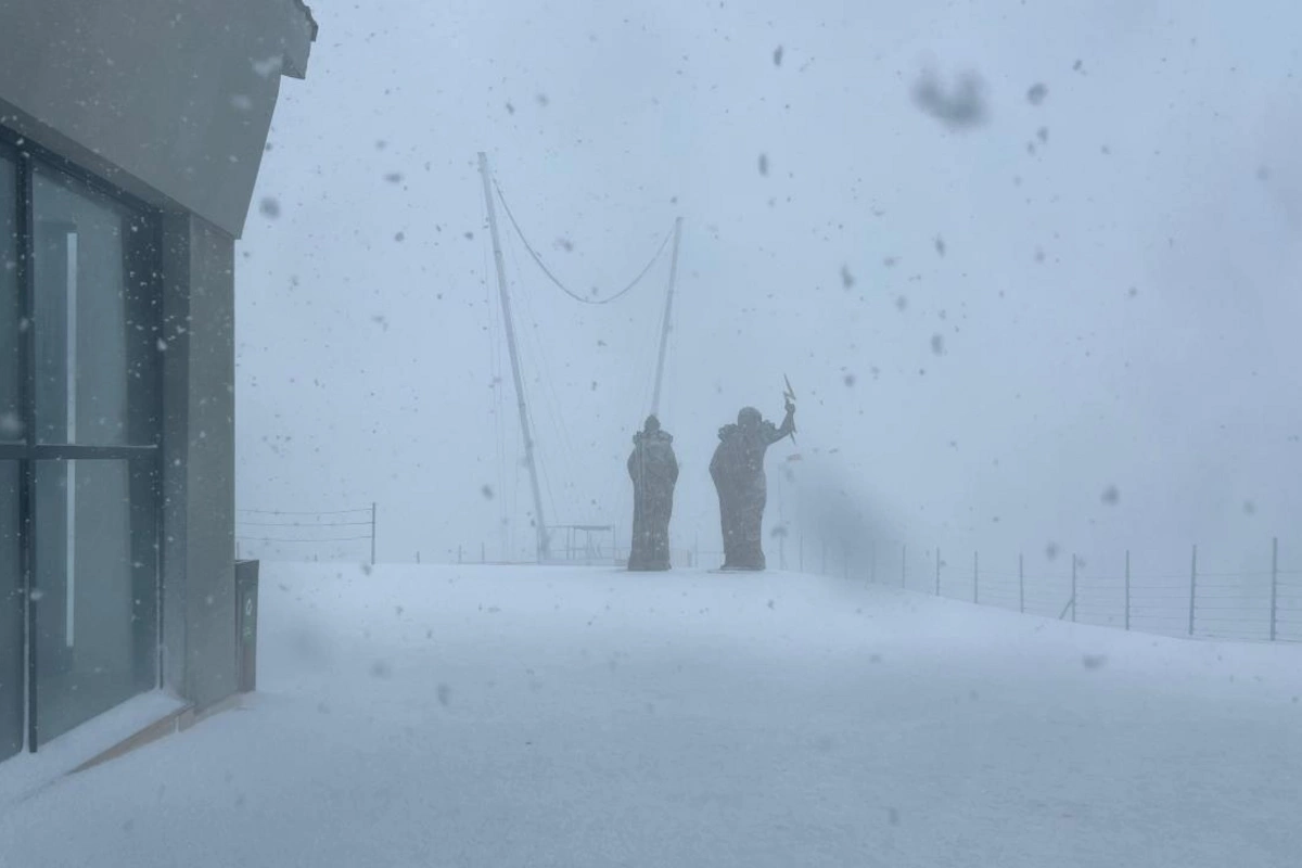 Snow fell in Antalya