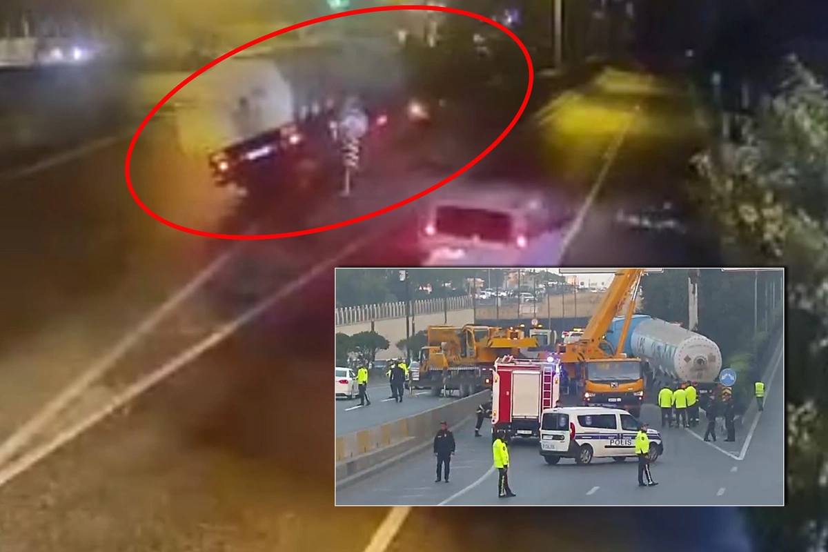 Момент ДТП на дороге Баку - Сумгайыт попал на видео