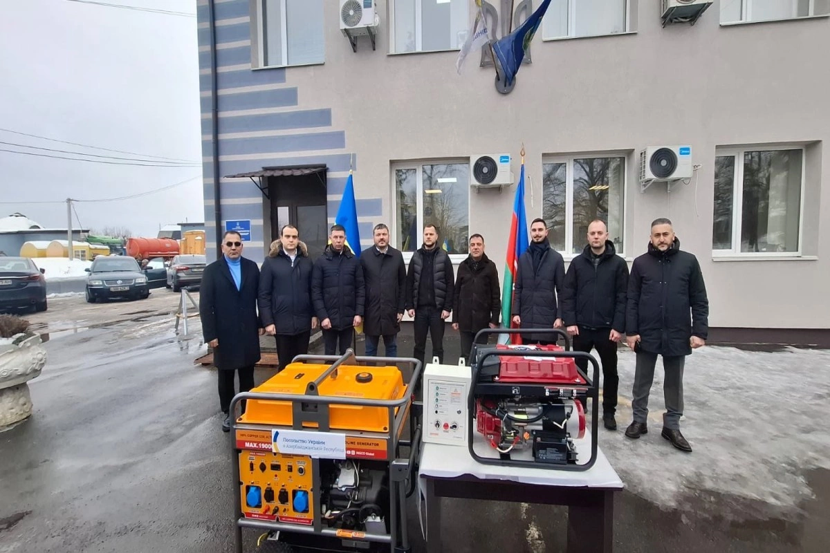 Azərbaycandan Ukraynaya göndərilən generatorlar İrpen şəhərinə verilib