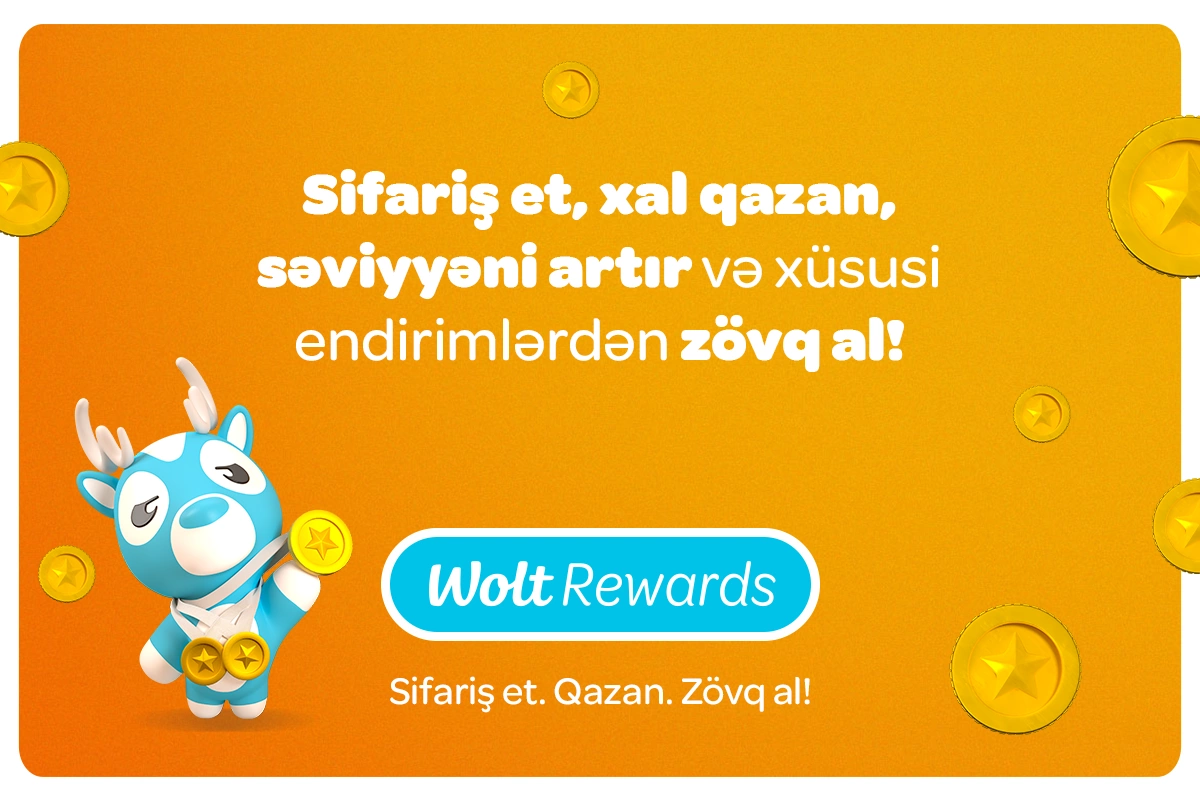 Wolt Rewards: Hər sifarişi daha faydalı edən yeni loyallıq proqramı Wolt Rewards: Hər sifarişi daha faydalı edən yeni loyallıq proqramı